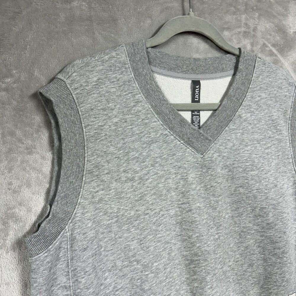 Vuori Sedona Vest Sleeveless Relaxed Sweater V Neck Sz S Gray - Picture 2 of 5